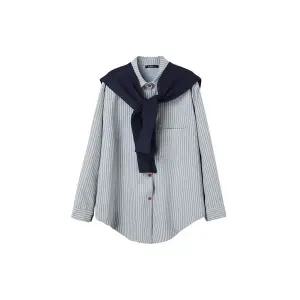 [LAP](강남점)스트라이프 숄세트셔츠 AS1WB140