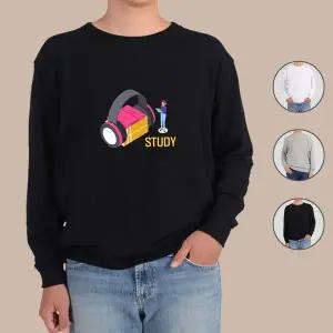 [하프클럽/알티피아]맨투맨 전색상 일러스트 캠코더 공부 학생 디자인