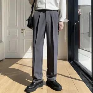 남성 허리뒷면밴딩 일자바지 슬랙스 팬츠 4컬러 레저 캐주얼