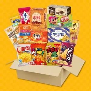 일상점빵 과자종합 D세트 14종 해피스낵 (콘? 홈런볼 꽃게랑 버터와플 샌드에이스 외) 선물 간식