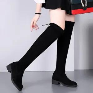 여성 캐주얼 스웨이드 스타일 롱 부츠 LK-R966