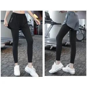 레깅스 반바지 일체형 여성 스포츠 웨어 l-2xl 운동복 여자