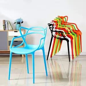 마스터체어 고스트 디자인 의자 다이닝 의자검정색 카페 강화형 귀 고양이