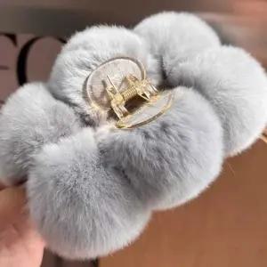 여성 올림머리 클립 겨울 반묶음 집게핀 데일리 헤어