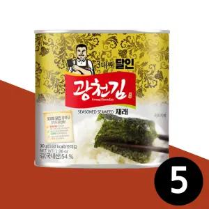광천김 3대째 달인 재래캔김 30g 5캔 (캔포장 보관편리)