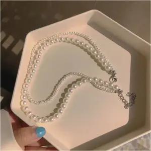 진주목걸이 레이어드 두줄 데일리 패션 액세서리 목걸이 네크리스 (WFKIY1K)