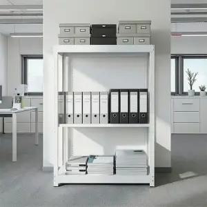 올메탈 철판수납장 MAX200 고하중 창고선반 3단 1200x450x1800