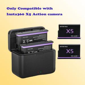 2800mAh+듀얼 슬롯 충전기 세트 2025 신형 X5 배터리 360 인스타 전원 액세서리