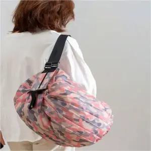 접이식 시장 가방 장바구니 나일론 휴대용 가벼운