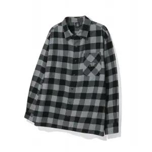 볼컴 플라넬 체크 셔츠 블랙
