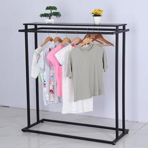 심플 선반형 양면 스탠드 행거 표준 매장용 진열대 의류 드레스룸