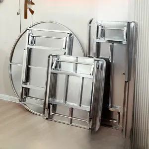 접이식 스텐 식탁 80x55cm 원형 테이블 고깃집용