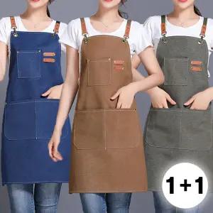 [2개세트] 방수 앞치마 공방 미용실 카페 앞치마 (6color)