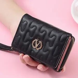 브이 버클 반지갑 학생지갑 동전지갑 여자패션 선물-WFI29B9