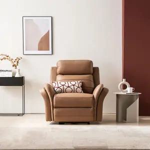 시트앤모어 슈넬 1인 천연통가죽 경추 리클라이너 소파 KC4125