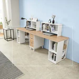 책상 2개세트 2400 서랍+수납장포함 풀세트 BJ5275R (착불)