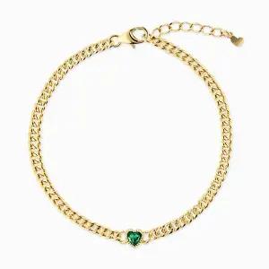 [모아르]14K 어반 하트컷 체인 팔찌