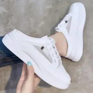 뮬스니커즈 여성 여름 메쉬 운동화 뮬 블로퍼 키높이 쿠션 3cm굽