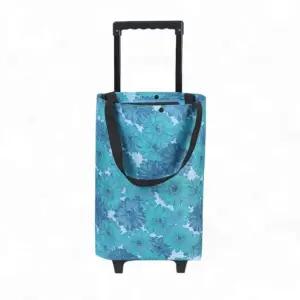 대용량 접이식 쇼핑 카트 바퀴 캐리어 장바구니 캠핑 마트 시장