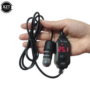 수족관 히터봉 수중 히터 온도 미니 USB 충전용 히팅 로드 어항 조절 가능 18 34도C