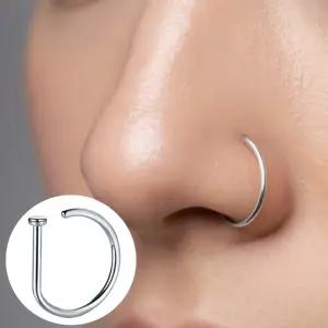 페이크 코 피어싱 가짜 안 뚫는 써지컬 논홀 포인트 액세서리