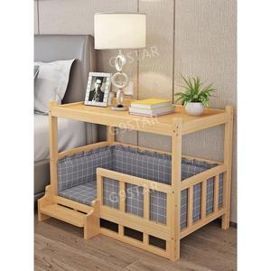 강아지2층침대 원목 고양이 계단 강아지집 커버 이층침대 하우스