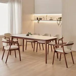 동서가구 로라 세라믹 6인용 원목 1800 식탁 세트 (의자6) DF927593