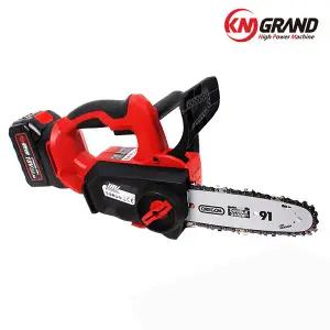 KM그랜드 충전식 미니 체인톱 KMC-2040 18V 베어툴 무극변속 강력파워