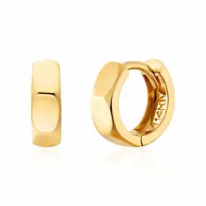 [모룬] 18K 폴리컷 루프 원터치 링 귀걸이 한쌍 MOE41700