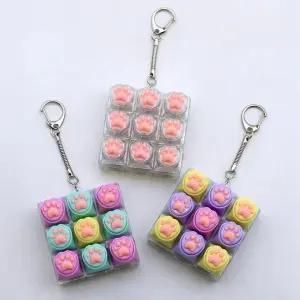 클리커 키보드 고양이발 키캡 9구 led 딸깍이