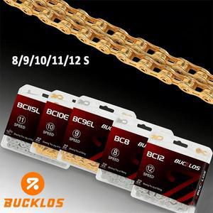 BUCKLOS 8/9/10/11/12단 자전거 체인 116/126 링크 L/EL/SL (시마노 8단 9단 10단 11단 12단 호환) 로드/MT