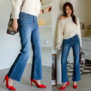 벨라인부츠컷 96플레이스 봄신상 데일리 2컬러 슬림 부츠컷 데님