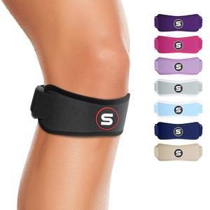 슬리브 스타 슬개골 힘줄 지지 스트랩 청소년, 여성 및 남성용 오스굿 슐라터 무릎 보호대, 스웨덴 브랜드 관절염 용 스트랩, 밴드 w/3 길이(블랙)