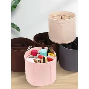 원형 버킷백 파우치 수납 이너 화장품백 속가방 다크카키 소형