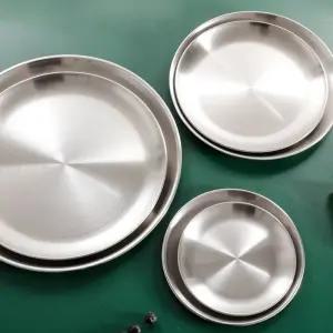 원형접시 옵션선택/스테인레스 디피 반찬그릇 스텐 캠핑 야외 식판 미니 앞접시