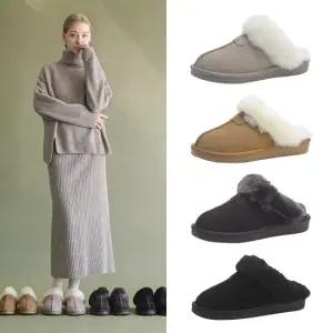 [올리] 소가죽 양모 뮬 3cm