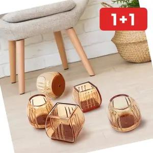 투명캡 중 의자발커버 체어슈즈 발캡 미끄럼방지 다리 층간소음 (1+1)