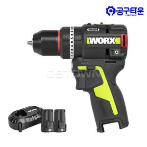 웍스 WU135T.2 충전 함마 드라이버드릴 12V 2.5Ah 2팩 3모드 속도조절 컴팩트형 BL