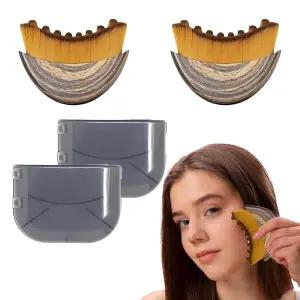 림프 컨투어 페이스 브러시 2개 배액용 부드러운 드라이 브러싱 뷰티 도구 보송보송함 해독 및 리프팅 피부