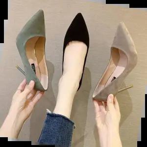 슬링백 스틸레토펌프스힐 여성웨지 가보시 통굽힐 하이힐