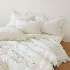 누블 신혼 이불베개 세트 SS/Q/K 프리지아 꽃 자수 광목 순면 침구 프리지아 광목_바