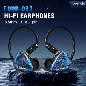 Vzonis DDB-03 하이파이 IEM 1DD+1BA+1 골전도 하이브리드 드라이버 게이밍 이어폰 인이어 고해상도 레진