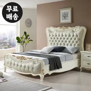 [벤티스가구]라빈 마호가니 원목 침대프레임 엔틱 부부 침대 고급 명품 안방가구 퀸사이즈(Q)