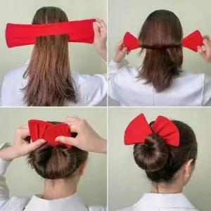 [콩심팥심]올림머리 스틱 곱창 헤어밴드 당고머리 포니테일 머리끈