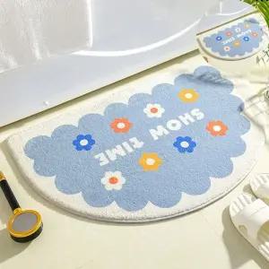 주방발매트 발매트 산뜻함 꽃잎 빠른흡수 극세사원단 미끄럼방지