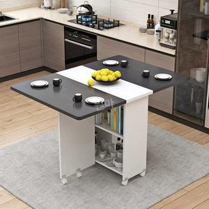 이동식 조리대 접이식 주방 간이 책상 식탁 주방대 월넛 좁은 렌지대