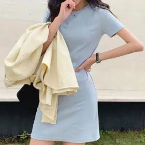 (다올)파스텔 컬러 베이직 무지 원피스 여자 10대 데일리룩