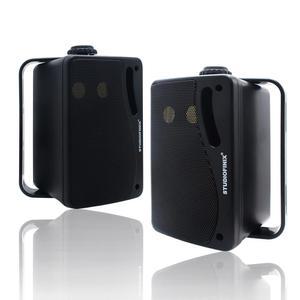 STUDIOFI닉스 3.5인치 야외 블루투스 스피커 방수 유선, 3가지 방법 200W 업그레이드 프리미엄 벽걸이 스피커, 파티오, 데크, 실내 실외 블랙 에서 이상적인 사용