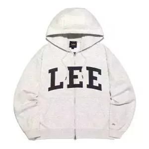 lee 데님 아플리케 후드 집업 오트밀