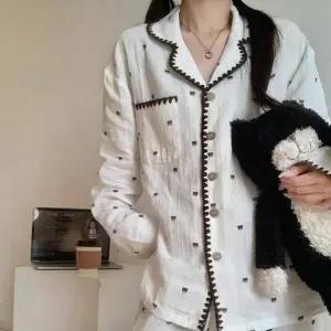 [콩심팥심]미니 베어 면 파자마 홈웨어 수면 잠옷 상하 세트 면잠옷